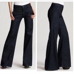 Vince Wide Leg Fonda Trouser Dark Wash